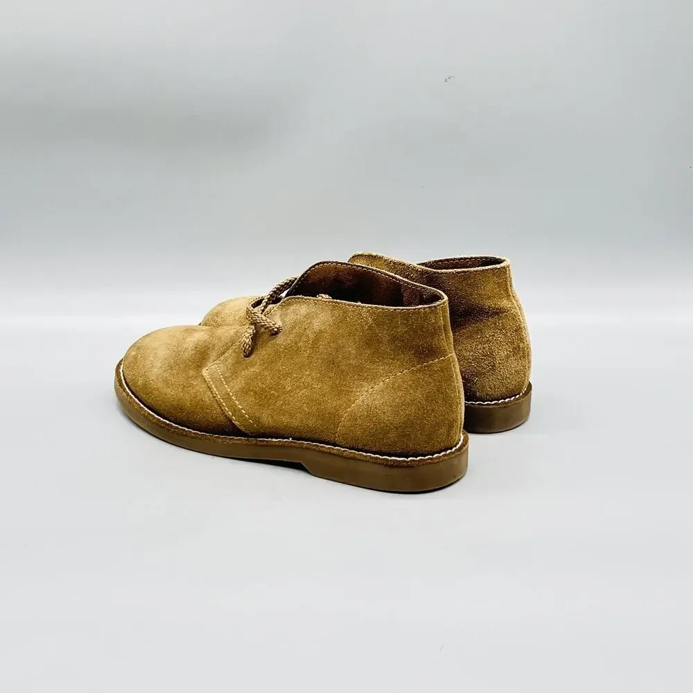 J Crew Boots Boys 3 Brown Suede Chukka Desert Ankle Lace Up Casual Crewcuts